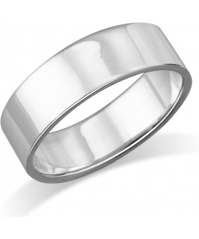 MIMI 6MM Sterling Silver Plain Flat Wedding Band Ring Size 5, 6, 7, 8, 9, 10, 11, 12 $9.56 Bracelets