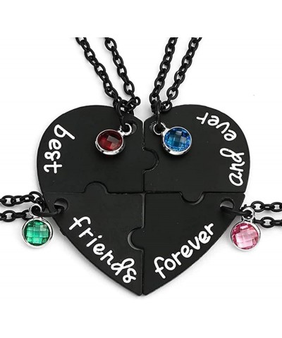 Bff Best Friends Forever 3 Necklace for Women Girl Friendship Gift Heart Puzzle Jewelry Initial Chain Necklaces Sisters Gifts...