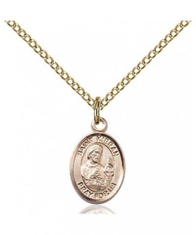 14KT Gold Filled Catholic Patron Saint Petite Charm Medal, 1/2 Inch Saint Kieran $42.50 Pendants