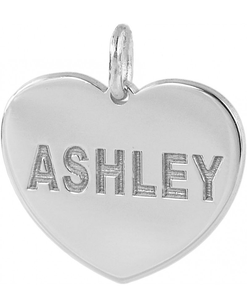 Solid 14K Gold Dainty Heart Disc Charm Pendant Personalized Necklace Laser Deep Engraved Any Name GC22 0.0 Inches White Gold ...