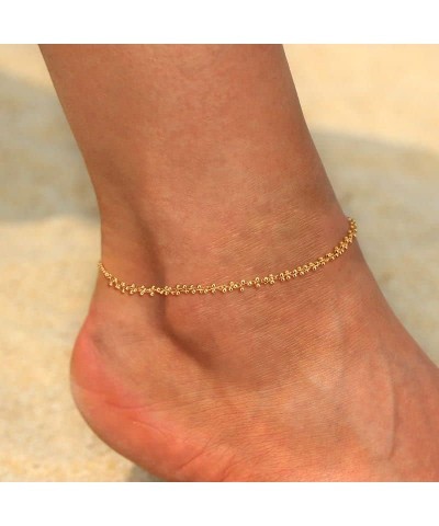 Anklet for Women Gold Chain 14K Gold Plated Dainty Boho Beach Summer Simple Foot Jewelry Ankle Bracelet for Girls Ball A $8.1...