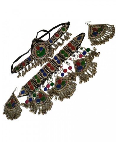 Afghan handmade beautiful jewelry set Earring choker and matha patt i headpiece $26.55 Jewelry Sets