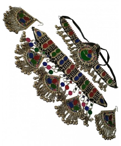 Afghan handmade beautiful jewelry set Earring choker and matha patt i headpiece $26.55 Jewelry Sets