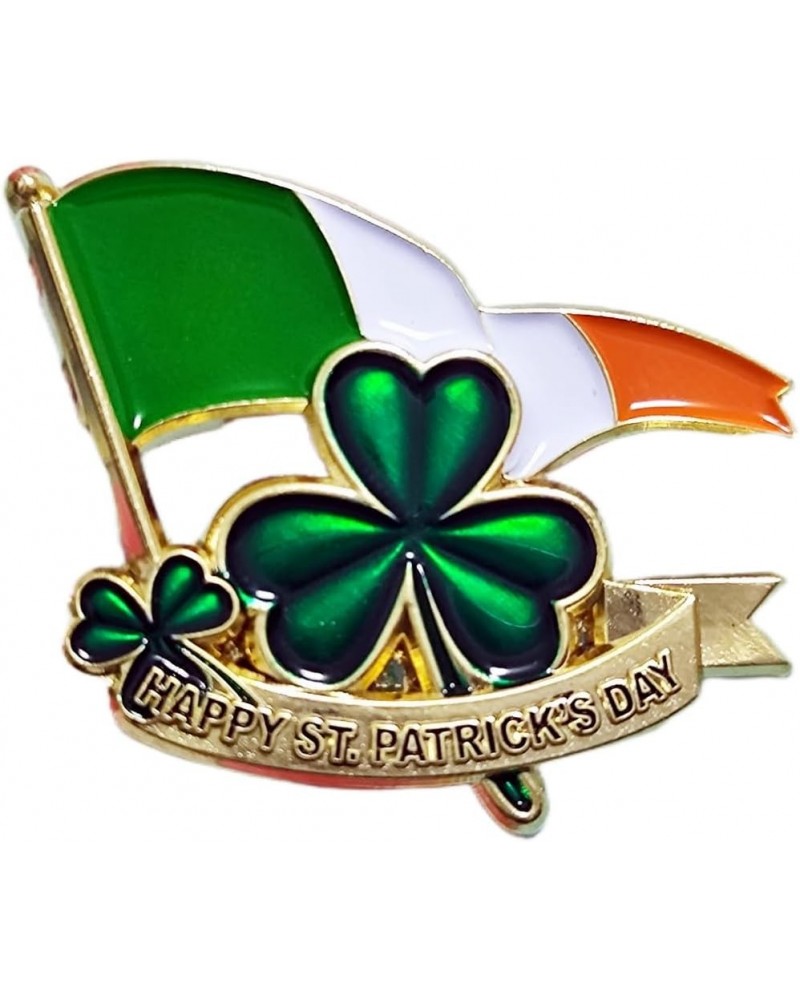 Happy St Patrick's Day 3 Leaf Clover Lapel Pin Badge Brooch Decorations Gifts Memorabilia $8.99 Brooches & Pins