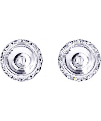 12537 16mm Rondel with Rivoli Button Earrings No Center (Clip) $12.94 Earrings