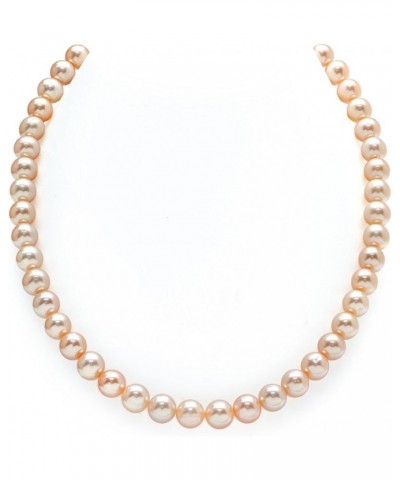 14K Gold 7-8mm AAA Quality Peach Freshwater Cultured Pearl Necklace for Women 24.0 Inches White Gold $77.04 Necklaces