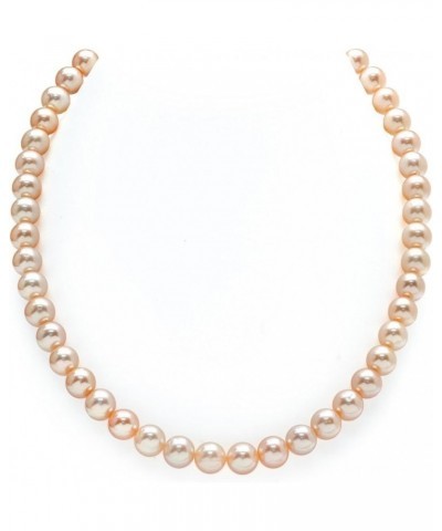 14K Gold 7-8mm AAA Quality Peach Freshwater Cultured Pearl Necklace for Women 24.0 Inches White Gold $77.04 Necklaces