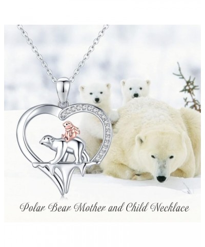 Sterling Silver Mom Necklace Mama Bear Pendant Necklace Jewelry for New Mom Grandmother Women D-mama bear $15.20 Necklaces