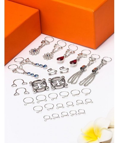 Fake Nipple Piercing/Fake Nipple Rings Silver Tone Color $9.17 Body Jewelry