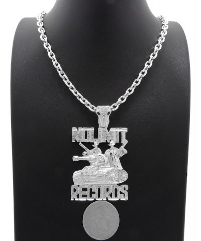 New No Limit Records Pendant 5mm 18" 20" 24" Link Chain Hip Hop Necklace RC4366 (Silver, 24) $13.48 Necklaces