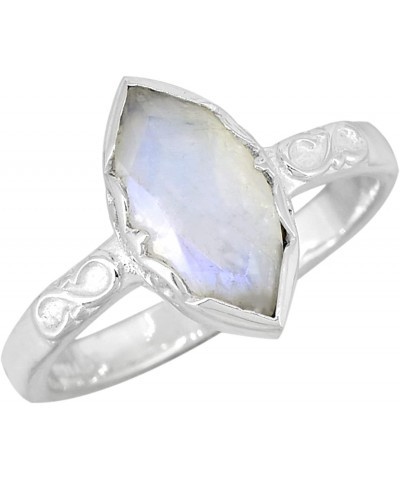 6x12 MM Moonstone Dainty Ring .925 Sterling Silver Gemstone Jewelry $10.50 Rings