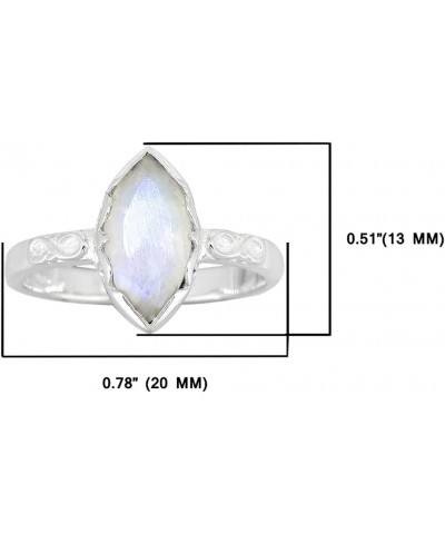 6x12 MM Moonstone Dainty Ring .925 Sterling Silver Gemstone Jewelry $10.50 Rings