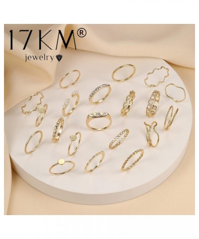 70 Pcs Vintage Gold Rings Set for Women Teen Girls, Boho Midi Finger Knuckle Ring Pack, Trendy Aesthetic Stackable Ring of Pa...