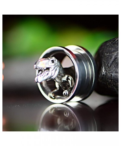 Ear Plugs Silver Screw Fit Tunnels Gauges Dinosaur Skull Stretchers Expander 2pcs style 1 0g(8mm) $10.06 Others