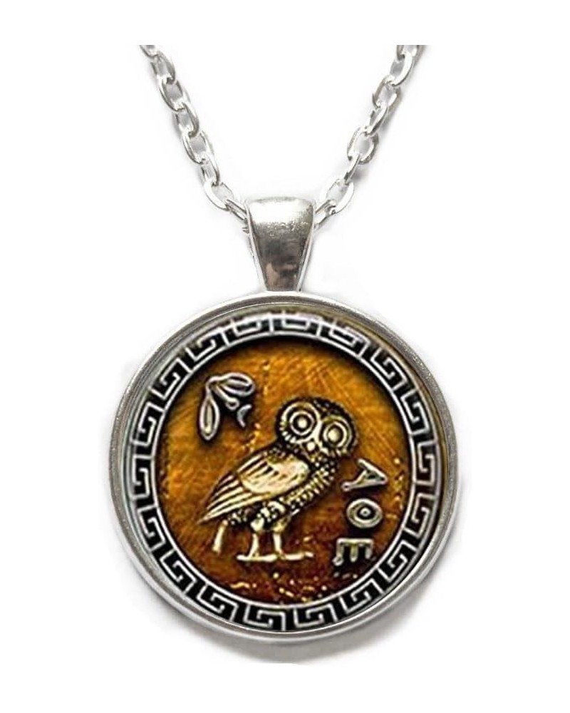 Athena's Owl Pendant Jewelry Glass Cabochon Necklace (1) $6.71 Necklaces