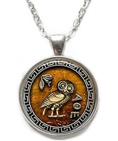 Athena's Owl Pendant Jewelry Glass Cabochon Necklace (1) $6.71 Necklaces