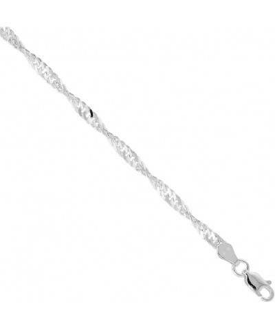 1.7-3.3mm Sterling Silver Singapore Chain Necklace Nickel Free Italy sizes 7-30 inch 18.0 Inches 3.5mm Singapore Chain $13.59...