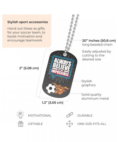 Soccer Dogtag Necklaces | Motivational Be The Game Changer | 12 Pack | Encouraging Gift for Students, Teams, Players, and Emp...