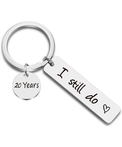 I Still Do Keychain 10th 20th 30th 40th 50th Wife Husband Keyring Couples Keychains Wedding Gift 20 Years $9.35 Bracelets