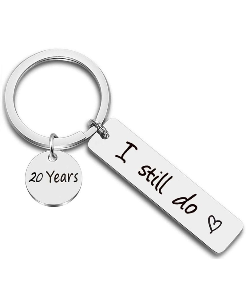 I Still Do Keychain 10th 20th 30th 40th 50th Wife Husband Keyring Couples Keychains Wedding Gift 20 Years $9.35 Bracelets