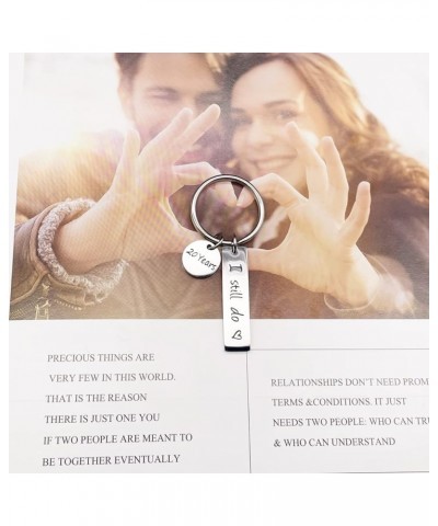 I Still Do Keychain 10th 20th 30th 40th 50th Wife Husband Keyring Couples Keychains Wedding Gift 20 Years $9.35 Bracelets