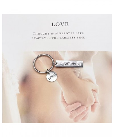 I Still Do Keychain 10th 20th 30th 40th 50th Wife Husband Keyring Couples Keychains Wedding Gift 20 Years $9.35 Bracelets