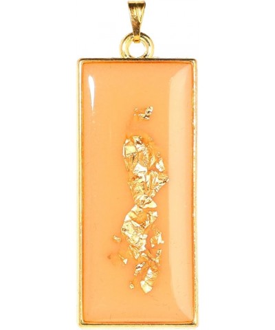 Handmade Resin Pendant Necklace with a Gold-Plated Chain! 20 inch Rectangle White $17.85 Necklaces