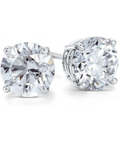 (IGI Certified 0.70ct & up) Round Diamond stud Plus Quality 0.04ct-2.00ct, Clarity I3-I4 White Gold 0.3 carats $28.74 Earrings