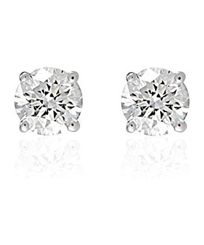 (IGI Certified 0.70ct & up) Round Diamond stud Plus Quality 0.04ct-2.00ct, Clarity I3-I4 White Gold 0.3 carats $28.74 Earrings