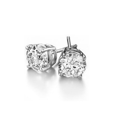 (IGI Certified 0.70ct & up) Round Diamond stud Plus Quality 0.04ct-2.00ct, Clarity I3-I4 White Gold 0.3 carats $28.74 Earrings