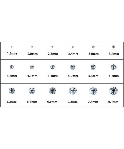 (IGI Certified 0.70ct & up) Round Diamond stud Plus Quality 0.04ct-2.00ct, Clarity I3-I4 White Gold 0.3 carats $28.74 Earrings