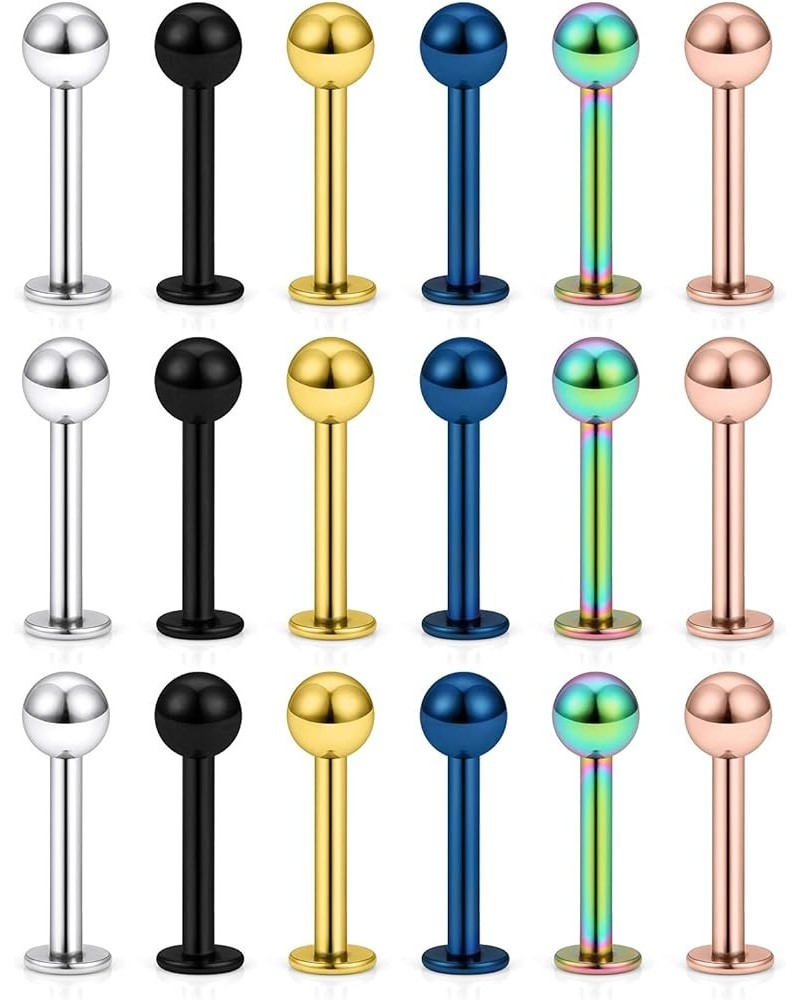 20G 16G 14G 12G Lip Labret Monroe Medusa Ring Studs 316L Surgical Steel Tragus Helix Cartilage Earring Tongue Cheek Dimple Pi...