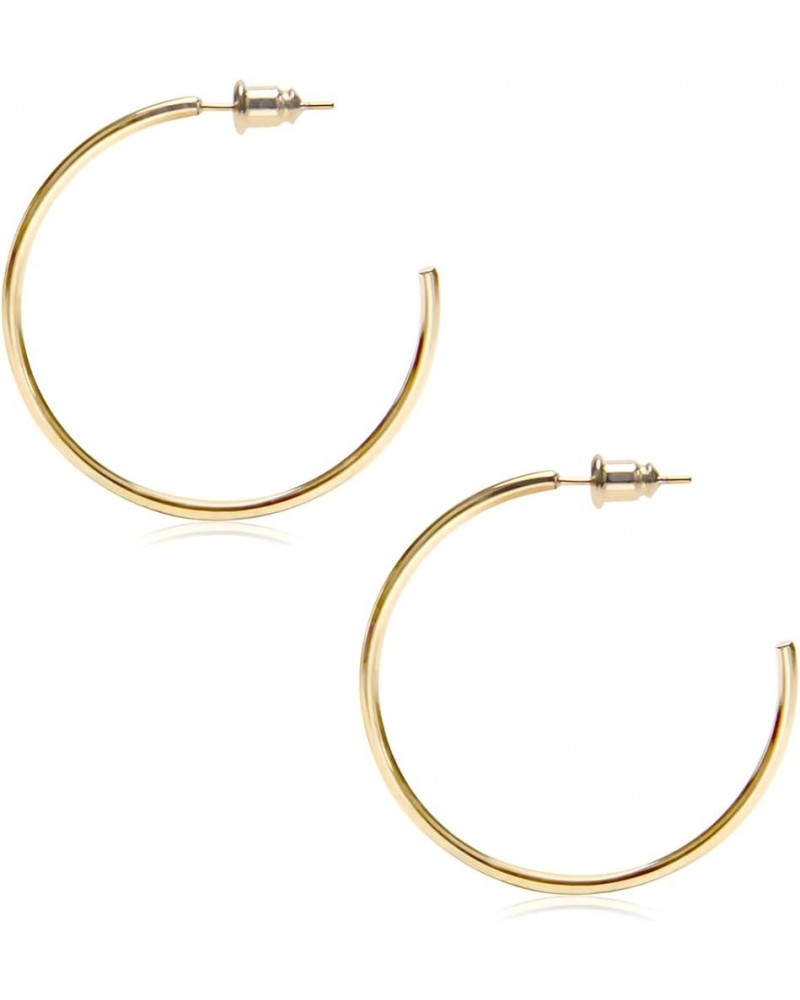 Gold Hoop Earrings for Women,18k Plated Gold Lightweight Thin Hoop Earrings 20mm/30mm/40mm Gold $7.50 Earrings