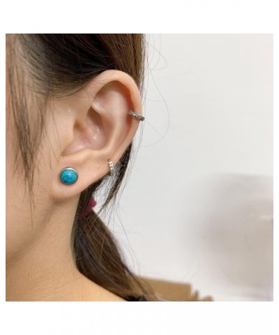 Blue Turquoise 18g Cartilage Tiny Bead Ball Stud Earrings Dainty Screw Back Stainless Steel Comfort Fit Tragus Helix Studs Mi...