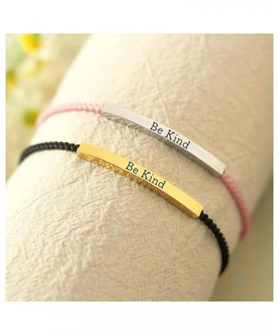 Be Kind of a Bitch Bracelet, Adjustable Hand Braided Wrap Bracelet for Women Jewelry Gifts Bracelet Rose Gold Pink+Black $9.7...