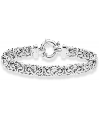 Italian 925 Sterling Silver 9mm Classic Byzantine Bracelet for Women, Handmade in Italy Length 7.5 Inches (average size) $31....