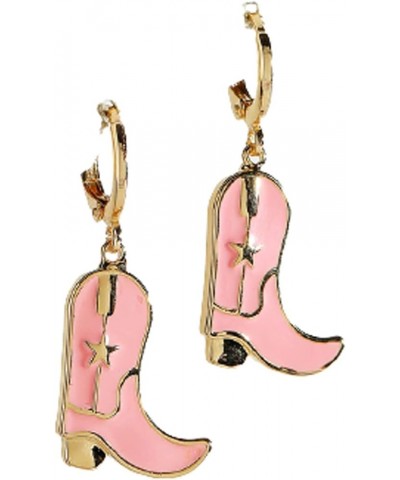 Enamel Western Cowgirl Cowboy Boot Dangle Drop Earrings Cute Texas Boot Charm Equestrian Earrings Gift Fashion Party Aestheti...