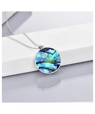 Moon Sun Star Necklace 925 Sterling Silver Abalone Shell Moon and Sun Pendant Necklace for Women Girls Peace Sign Necklace $1...