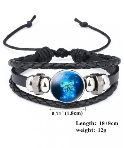 Adjustable Butterfly Braided Leather Bracelet - Cute Bangle Bracelets Jewelry for Women, The Best Gifts for Women Black $7.50...