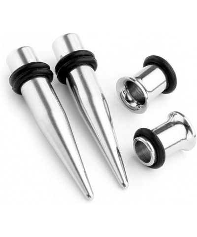 4pcs 12G-00G Stainless Steel Tapers Stretcher + Ear Single-flared Tunnel Gauge Ear Stretching Kit 2g-6mm $8.39 Body Jewelry