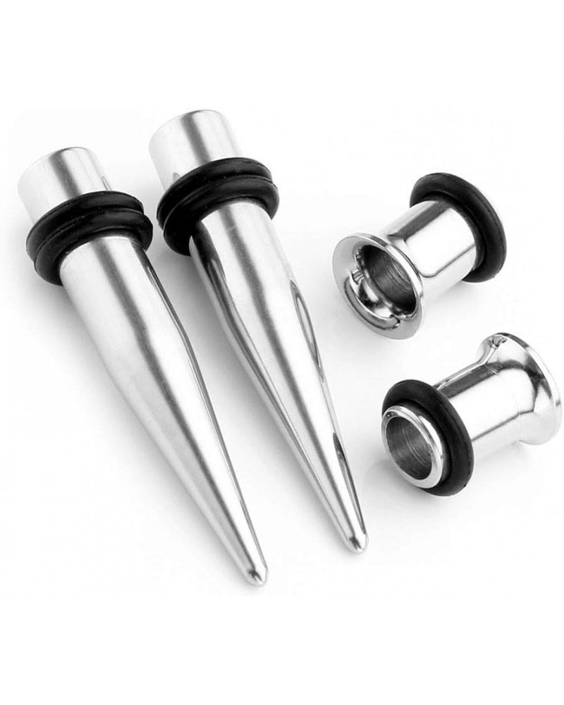 4pcs 12G-00G Stainless Steel Tapers Stretcher + Ear Single-flared Tunnel Gauge Ear Stretching Kit 2g-6mm $8.39 Body Jewelry