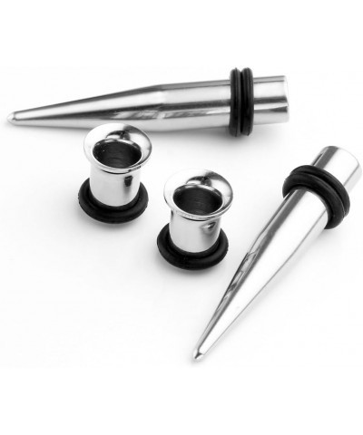 4pcs 12G-00G Stainless Steel Tapers Stretcher + Ear Single-flared Tunnel Gauge Ear Stretching Kit 2g-6mm $8.39 Body Jewelry