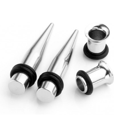 4pcs 12G-00G Stainless Steel Tapers Stretcher + Ear Single-flared Tunnel Gauge Ear Stretching Kit 2g-6mm $8.39 Body Jewelry