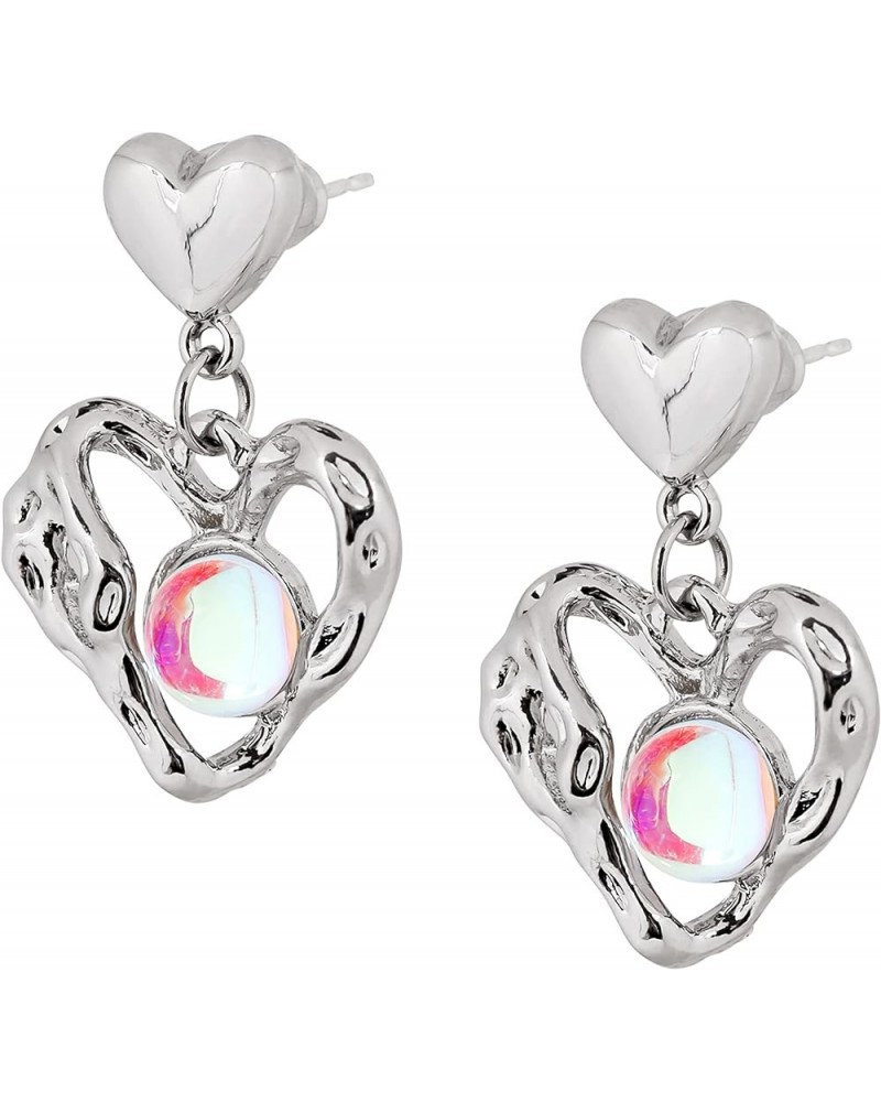 Y2K Heart Earrings, Trendy Stuff Jewelry for Women Teen Girls 6 B9 Hologram Heart Drop $5.19 Earrings