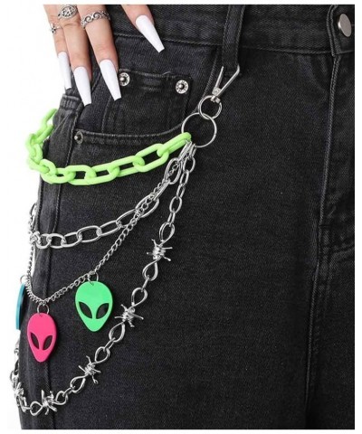 Hip Hop Pants Chain Goth Jean Chains Star Punk Pocket Chain for Women Layered Acrylic Keychains Cute Trouser Chain Rock Walle...